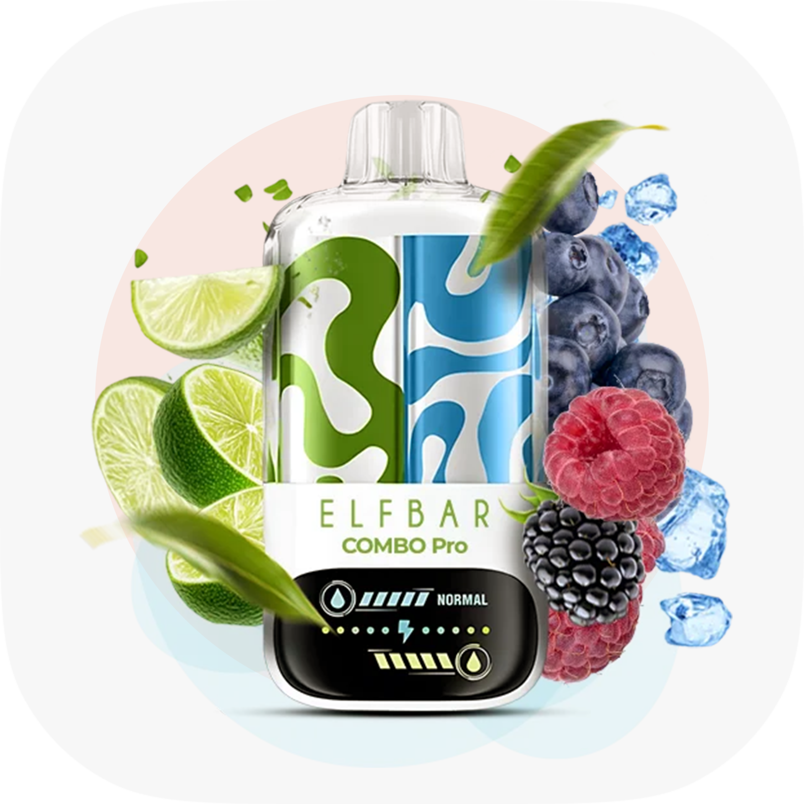 Elf Bar COMBO Pro 30000 Lime & Blue Razz (Лайм та Ягідний лимонад)